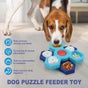 Velmora 4-layer slow feeder puzzle bowl for dogs - blue