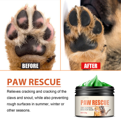 Dog paw protection balm safe for licking natural formula
