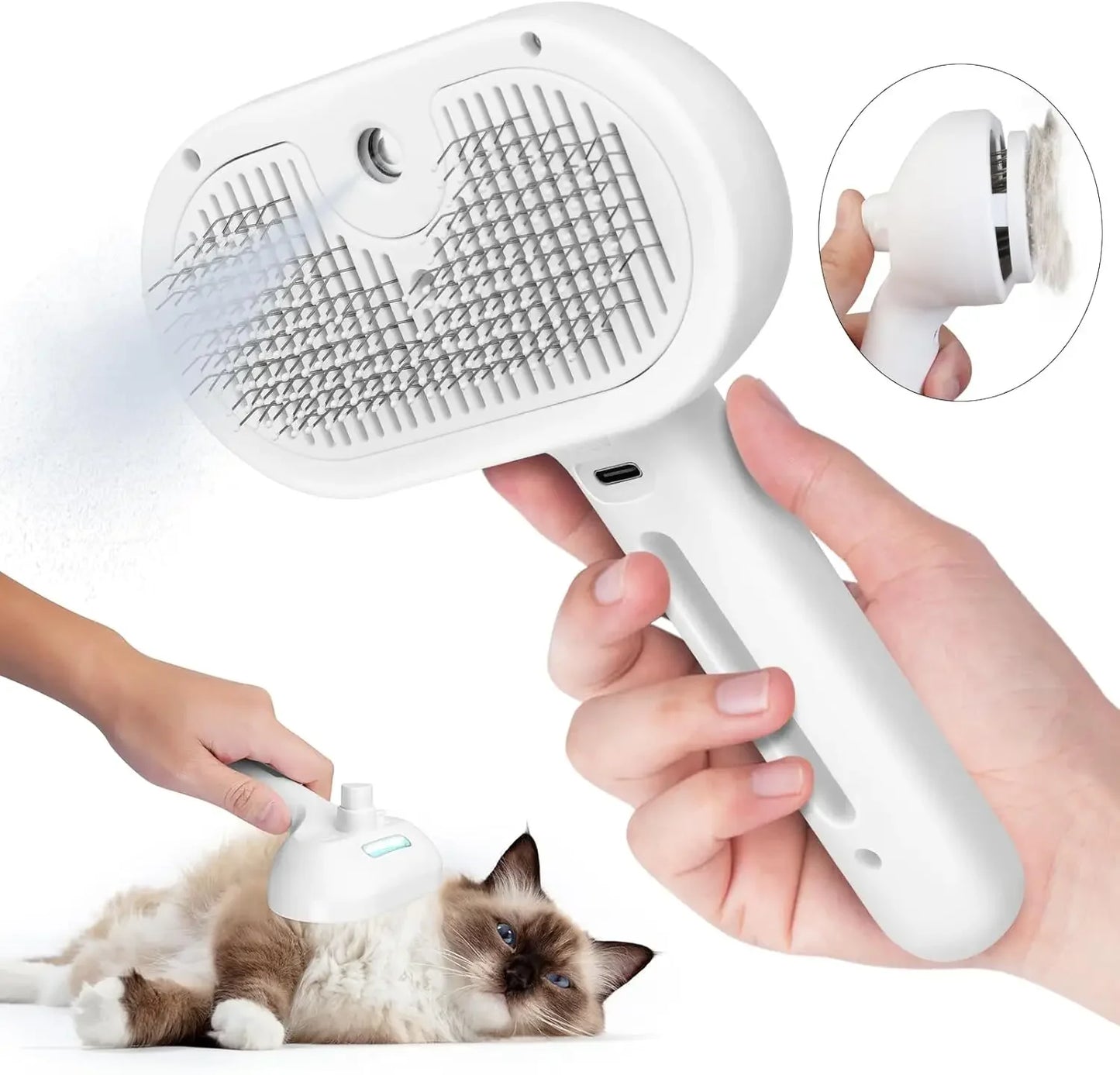 Velmora pet grooming brush with deshedding bristles for dogs and cats
